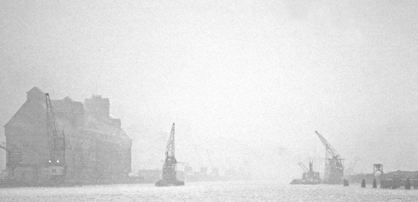 Karl Heinrich Lämmel, Foggy Winter Day at Koenigsberg Harbor, East Prussia, Germany, 1934, Photograph-DYV-1073504