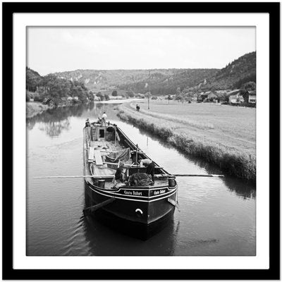 Karl Heinrich Lämmel, Freight Ship on River Altmuehl at Altmuehltal Valley, Germany, 1937, Photograph-DYV-1073495