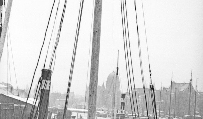 Karl Heinrich Lämmel, Wintertime at River Pregel with Ship, Germany, 1934, Photograph-DYV-1073493