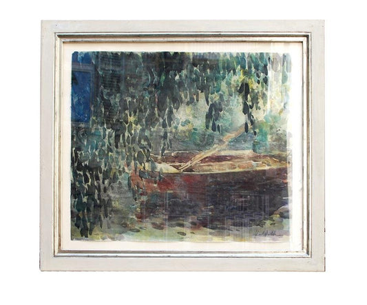 Karl Holstein, Impressionist Landscape, Watercolor, Framed