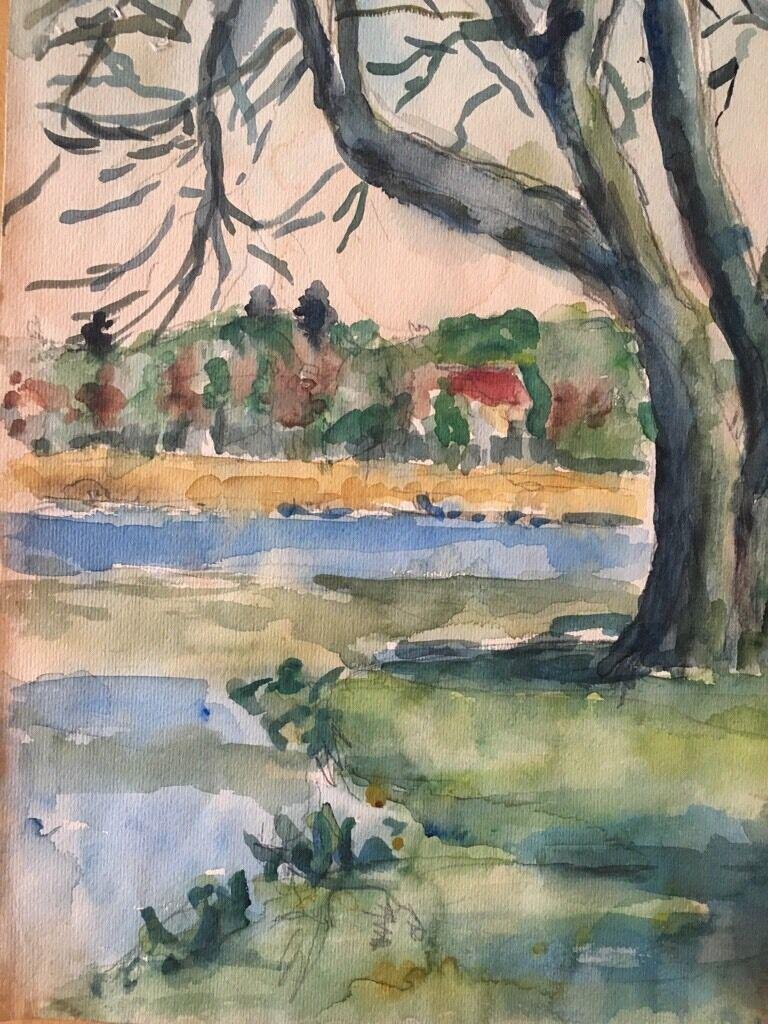 Karlheinz Kress, Oh Lonely Tree, 1973, Watercolor