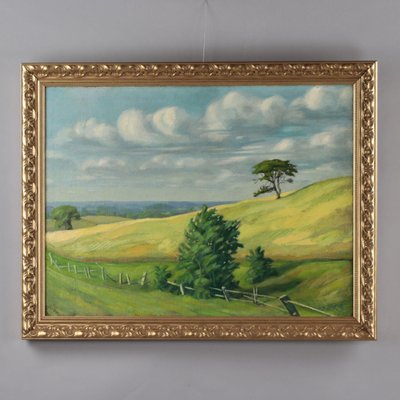 Kārlis Sūniņš, Summer Landscape, 20th Century, Oil Painting-WMV-1354921