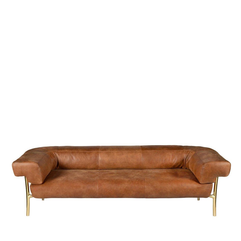 Katana Tobacco 3-Seater Sofa by Paolo Rizzatto