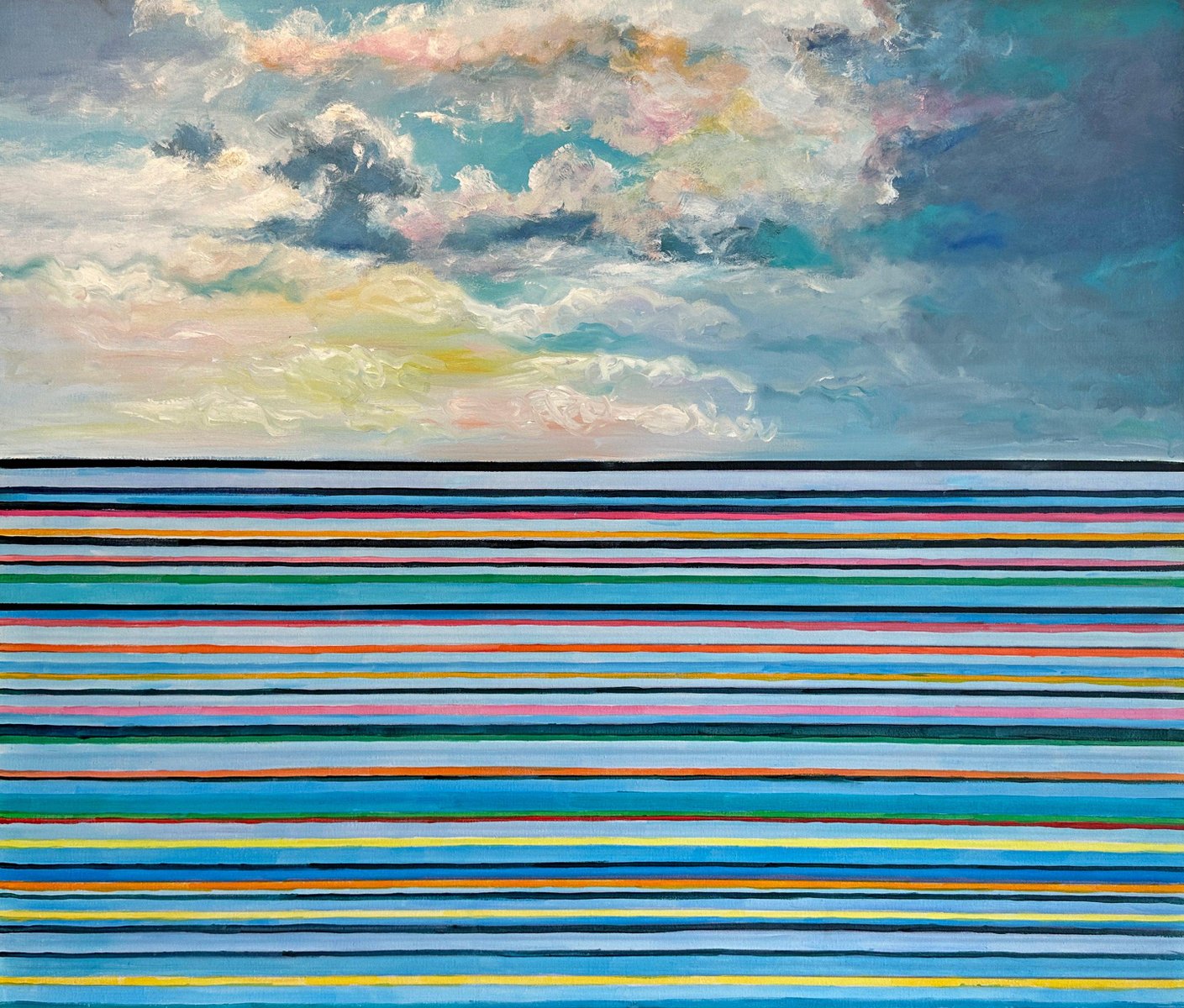 Kate Seaborne, By the Ocean, Oil on Canvas