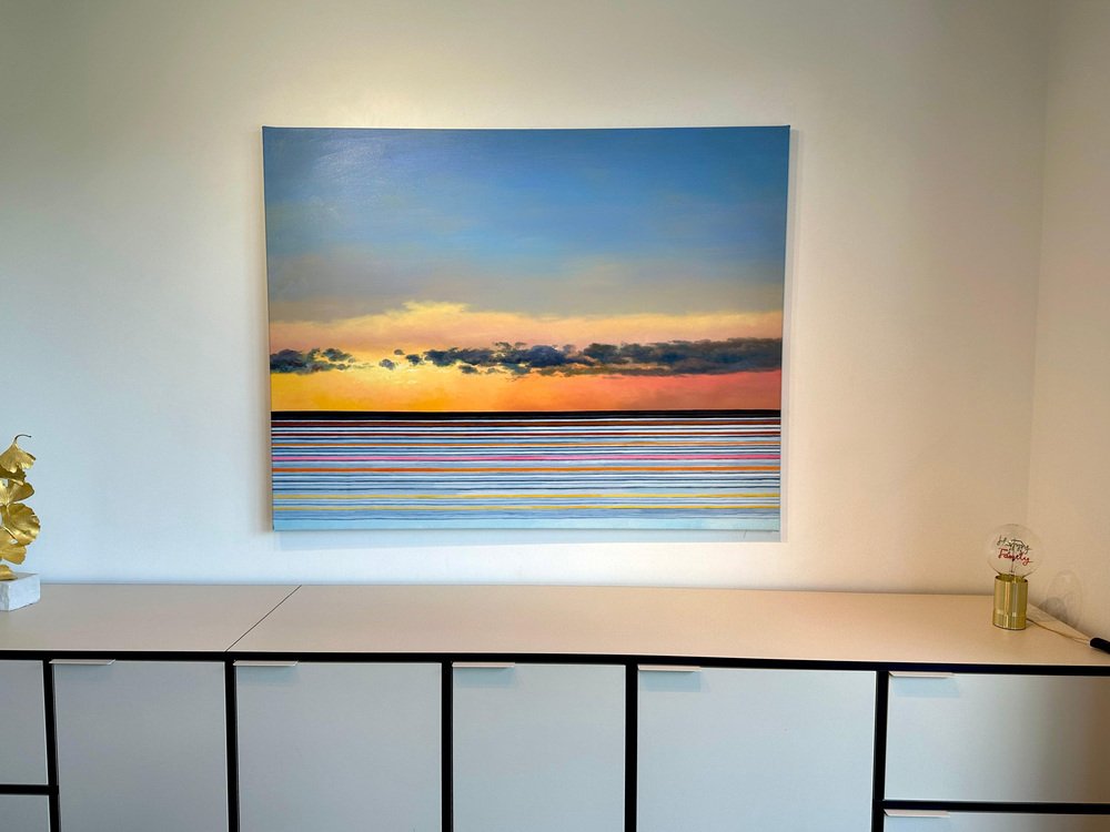 Kate Seaborne, Glorious Sunset Kisses, Oil on Canvas