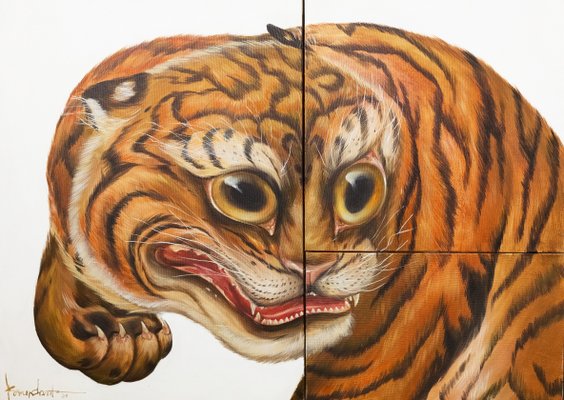 Kateryna Komendant, Tiger Graze, 2020, Oil on Canvas-CHG-1346598