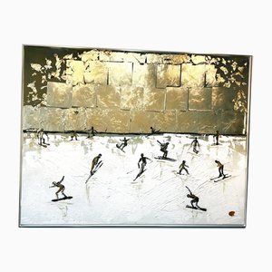 Katharina Hormel, Sunny Skiing, Mixed Media on Canvas-MDB-1803689