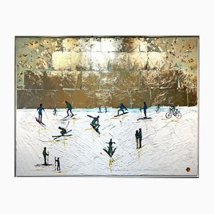 Katharina Hormel, Winter Fun, Mixed Media on Canvas-MDB-1803664