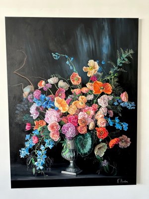 Katharina Husslein, Heaven in a Wild Flower, Oil on Canvas-MDB-1803709