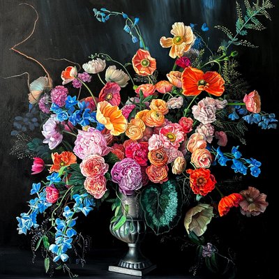 Katharina Husslein, Heaven in a Wild Flower, Oil on Canvas-MDB-1803709