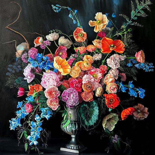 Katharina Husslein, Heaven in a Wild Flower, Oil on Canvas