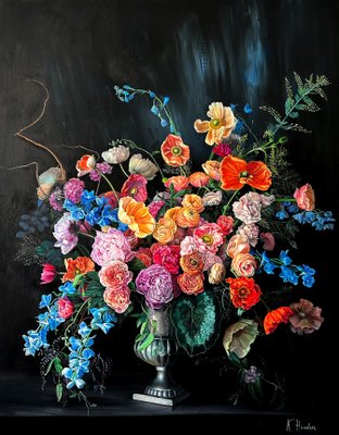 Katharina Husslein, Heaven in a Wild Flower, Oil on Canvas-MDB-1803709