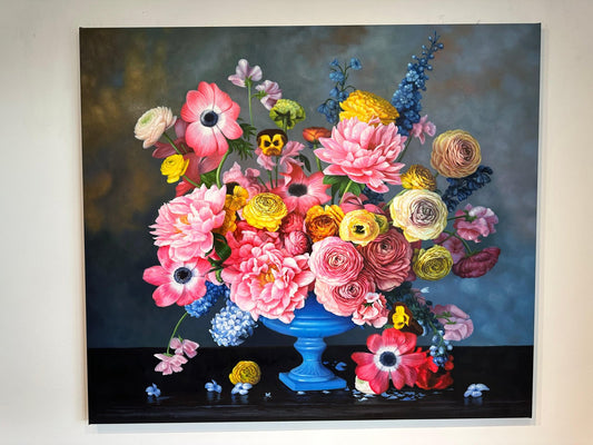 Katharina Husslein, Our Paths Through Flowers, Oil on Canvas