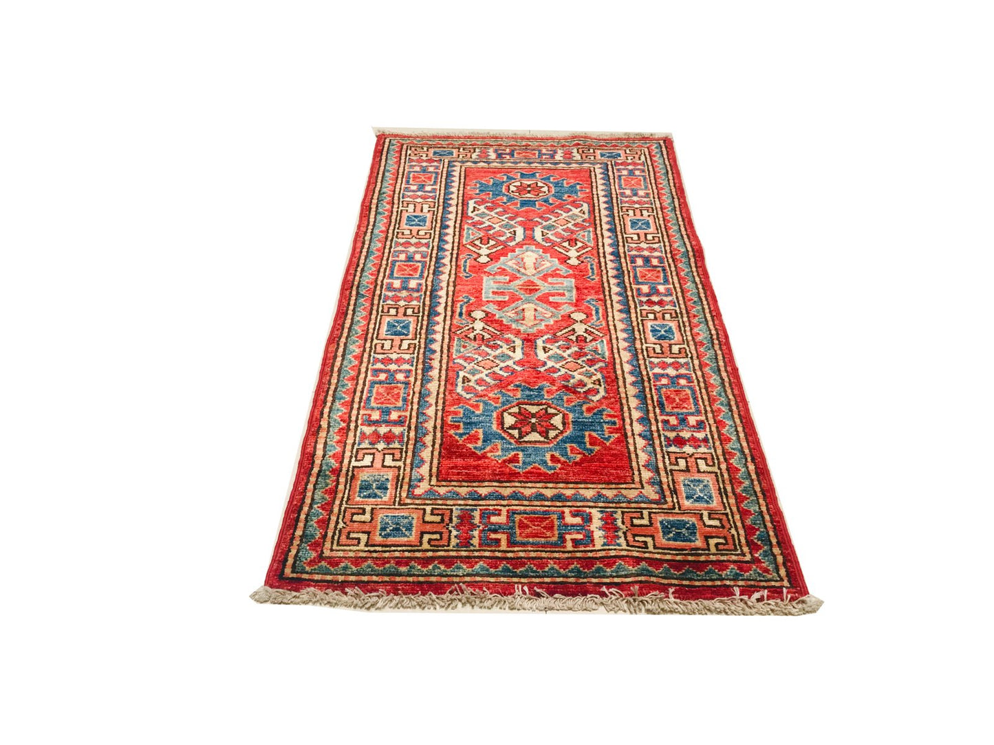 Kazak Hand-Knotted Wool Carpets, 1970s, Set of 2