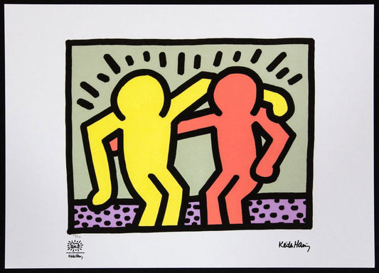 Keith Haring, Best Buddies, High End Offset Print, 1970s, Ink & Paper