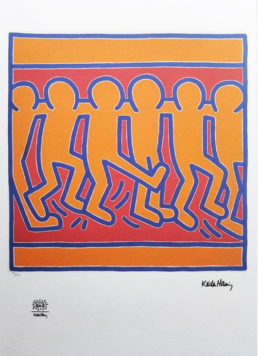 Keith Haring, Figurative Composition, Lithograph, 1990s