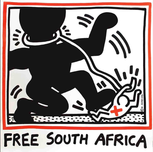 Keith Haring, Free South Africa, 1985, Original Offset Lithograph Poster