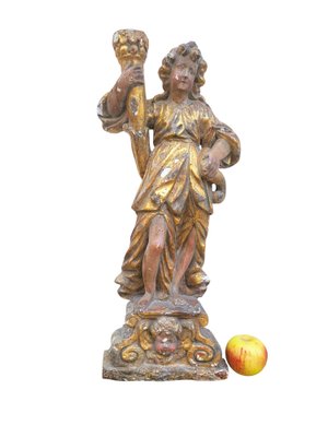 Kerofaire Angel, 18th Century, Gilded Wood-SYQ-2040961