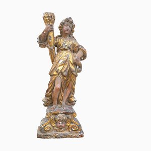 Kerofaire Angel, 18th Century, Gilded Wood-SYQ-2040961