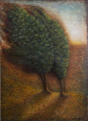 Keti Bubunauri, Two Poplar Trees, 2024, Mixed Media-CHG-2037307