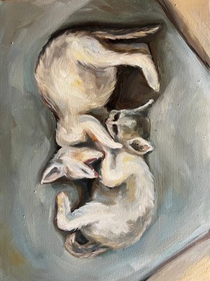 Keti Shapatava, Family 2, 2021, Oil on Canvas-CHG-2030543