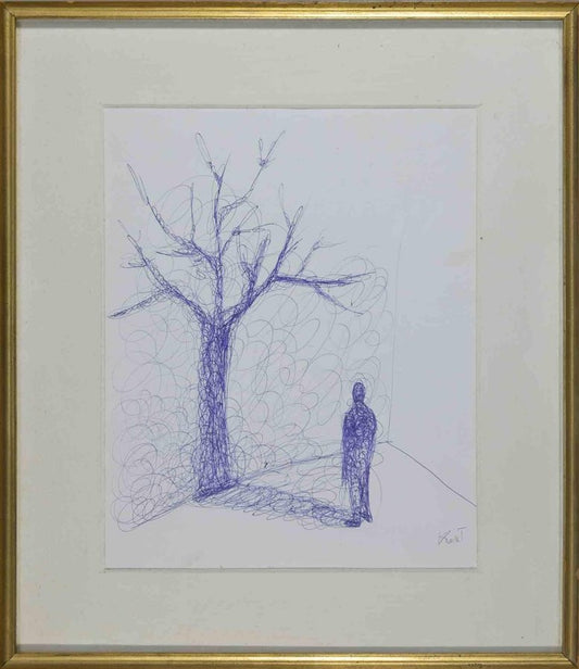 Keziat, A Man's Shadow, Drawing, 2023