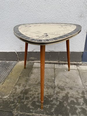 Kidney Shaped Coffee Table with Geisha Motif, 1950s-PYR-1425357