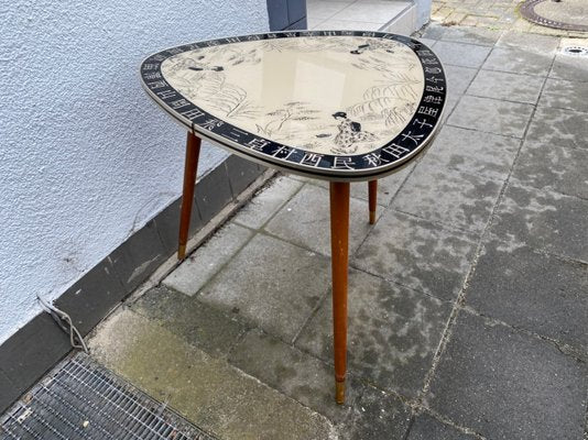 Kidney Shaped Coffee Table with Geisha Motif, 1950s-PYR-1425357