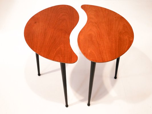 Kidney Shaped Coffee Tables, Denmark, 1950s, Set of 2-OGU-1072885