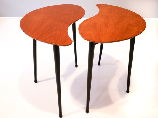 Kidney Shaped Coffee Tables, Denmark, 1950s, Set of 2-OGU-1072885