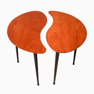 Kidney Shaped Coffee Tables, Denmark, 1950s, Set of 2-OGU-1072885