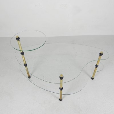 Kidney Shaped Etagere with Three Glass Plates, 1950s-TL-1808026