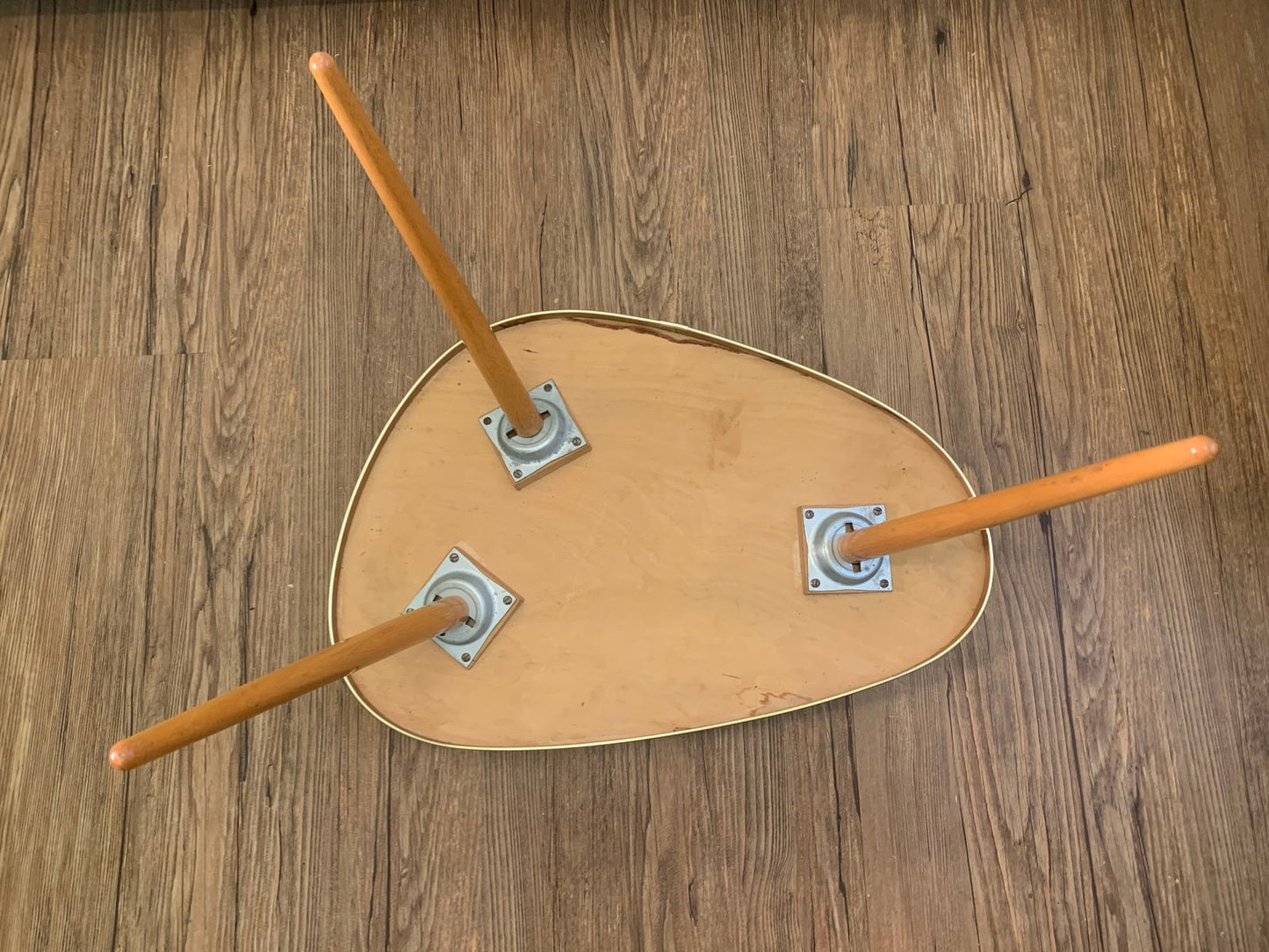 Kidney-Shaped Flower Table or Plant Stand in Formica, 1950s