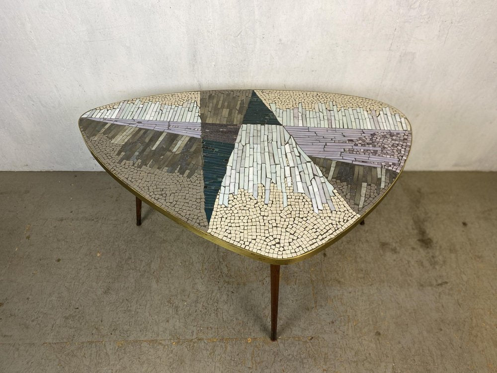 Kidney-Shaped Side Table with Mosaic Top, 1950s