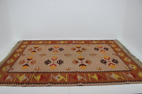 Kilim Wool Rug, Czechoslovakia, 1940s-TZ-1743209