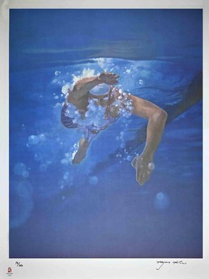 Kim Hyang, Swimmer, Original Lithograph, 2008-ZCI-964234