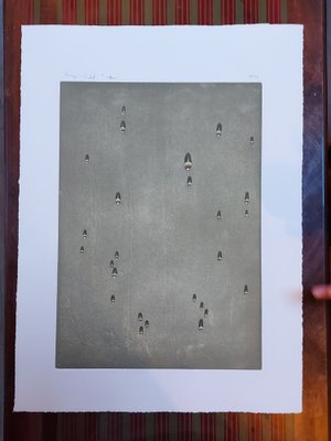 Kim Tschang-Yeul, Water Drops and Calligraphy, 1995, Set of 6, Etchings-KHH-1202283