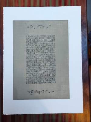 Kim Tschang-Yeul, Water Drops and Calligraphy, 1995, Set of 6, Etchings-KHH-1202283