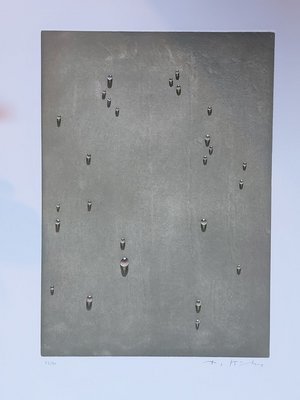 Kim Tschang-Yeul, Water Drops and Calligraphy, 1995, Set of 6, Etchings-KHH-1202283