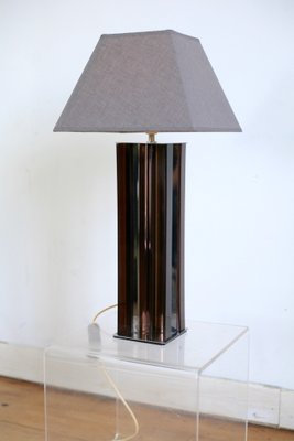 Kinetic, Acrylic Glass & Chrome Steel Table Lamp, France, 1970s-MAO-695003