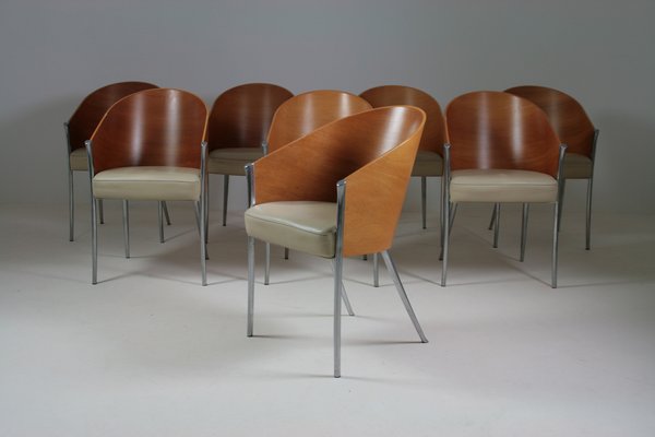 King Costes Armchairs by Philippe Starck for Aleph / Driade, Italy, 1990s, Set of 8-OTV-1802345