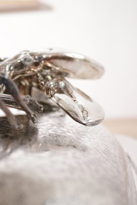 King Size Lobsters Dish in Silver-Plating by Franco Lapini, 1970s-XQB-1813426