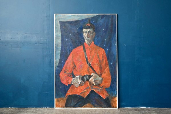 Kirillova H., The Red Commander, 1975, Oil on Canvas & Wood, Framed-AIU-2020688