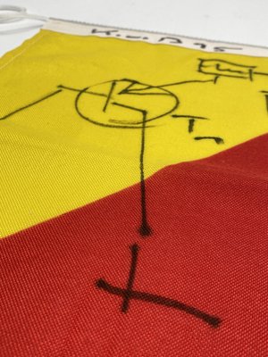 Klaus Vom Bruch, Cargo Cult: Mann über Bord Flag Artwork, 1995, Fabric-CZ-1821100