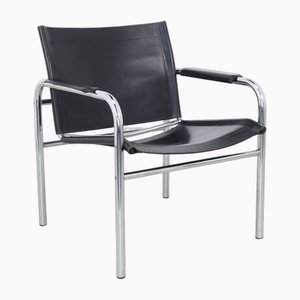 Klinte Armchair in Leather attributed to Tord Björklund for Ikea, 1980s-RZV-1737076