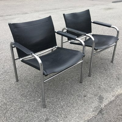 Klinte Leather Easy Chairs by Tord Björklund, 1970s, Set of 2-MXB-1239999