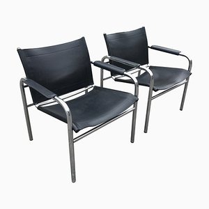 Klinte Leather Easy Chairs by Tord Björklund, 1970s, Set of 2-MXB-1239999