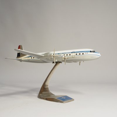 KLM Dc-7 Aircraft Model in Aluminium, 1950s-SGX-1074226