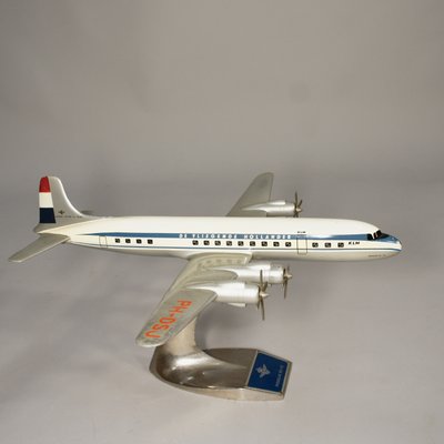 KLM Dc-7 Aircraft Model in Aluminium, 1950s-SGX-1074226