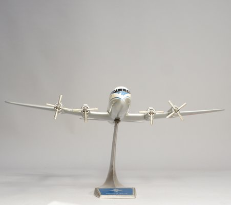 KLM Dc-7 Aircraft Model in Aluminium, 1950s-SGX-1074226